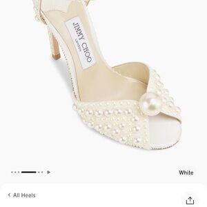 Jimmy Choo Ivory Pearl-Studded Heels